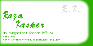 roza kasper business card